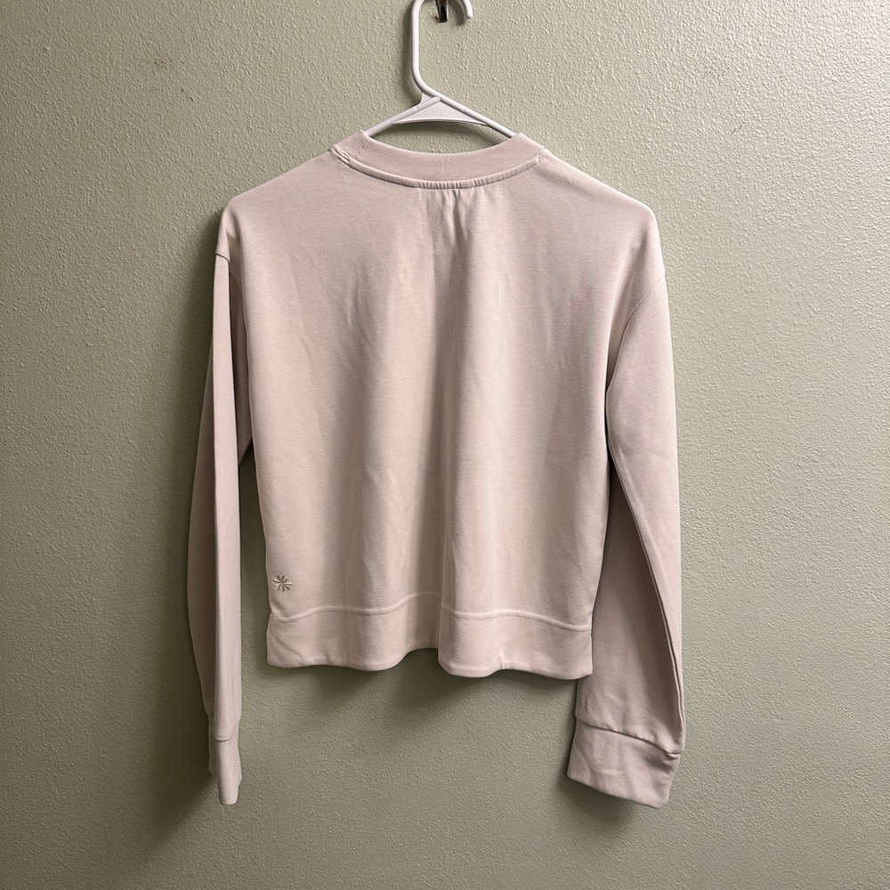 Athleta Seasoft Crewneck Sweatshirt Size XXS Bone - Picture 3 of 12